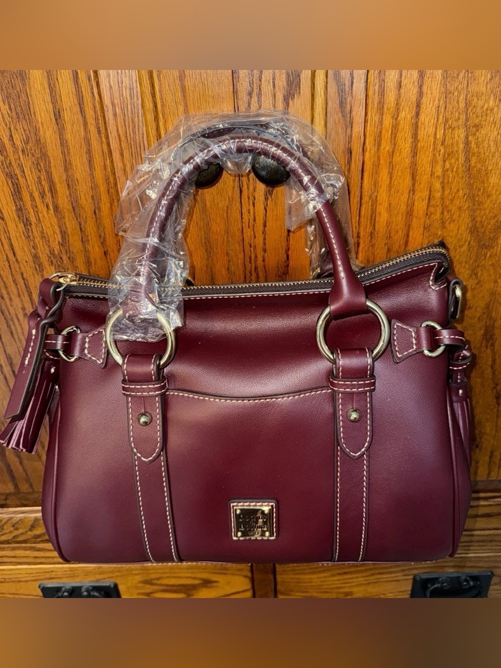 NWT Dooney & Bourke Burgundy Penrose Satchel 30 Limited Edition